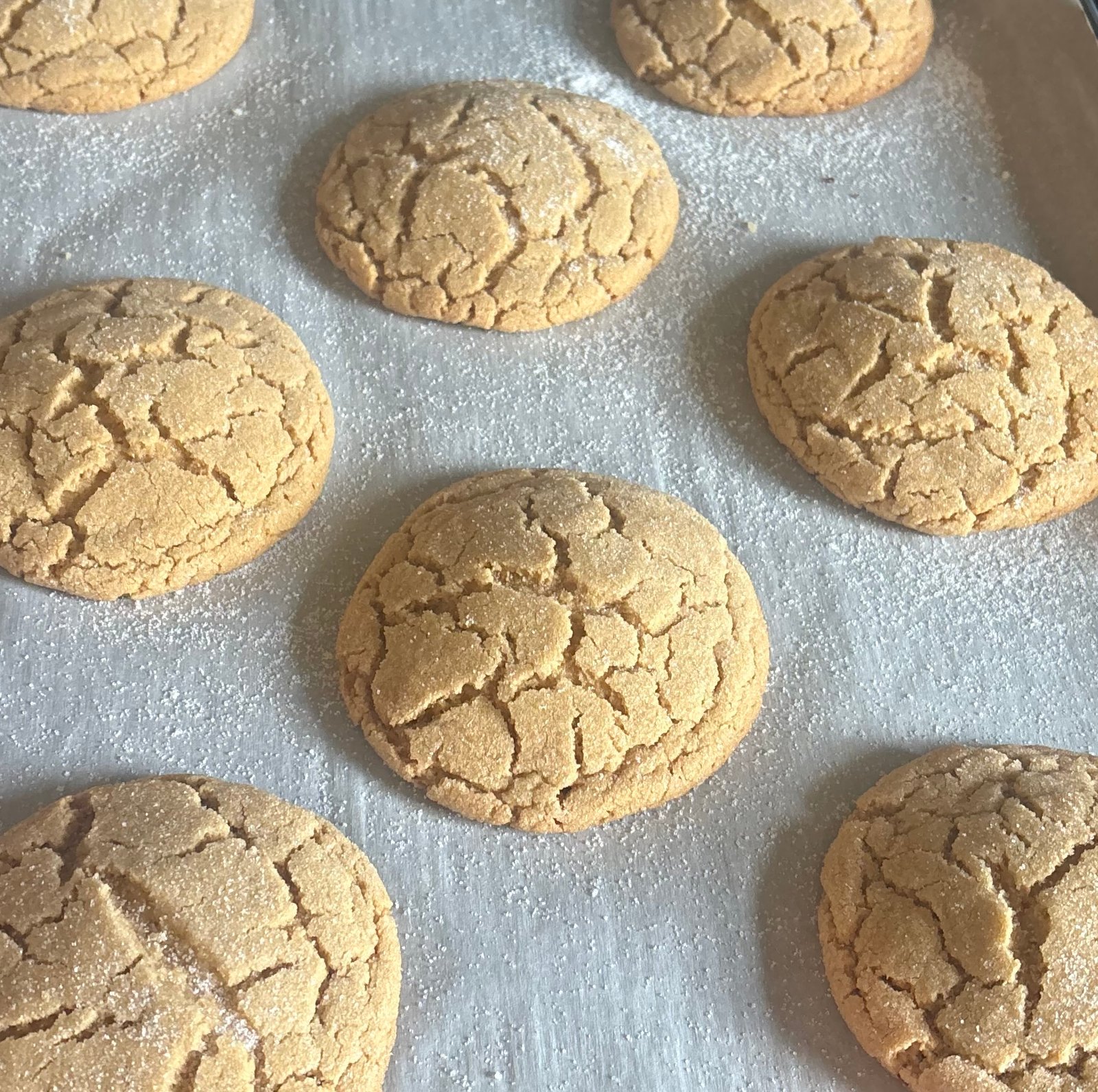 Peanut Butter cookies on a tray